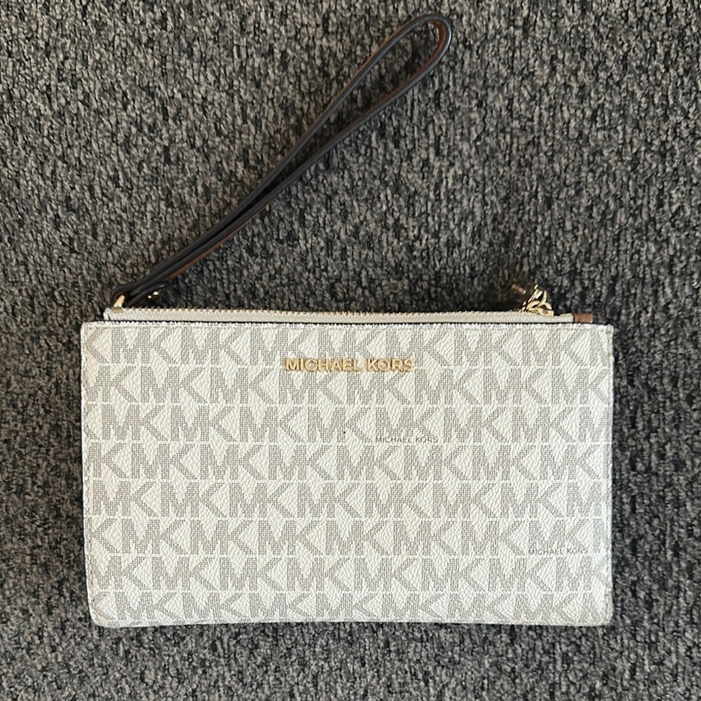 Michael Kors Gray Clutch Wristlet Sleek Design